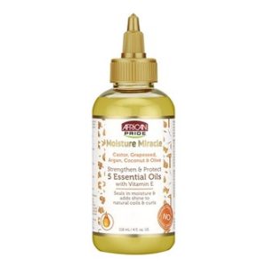 AFRICAN PRIDE Moisture Miracle Castor, Grapeseed, Argan, Coconut & Olive Essential Oil (4oz)