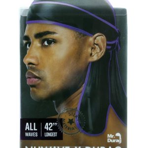 ANNIE Mr. Durag Nuwave-X Silky Durag 42" Black Assorted