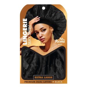 ANNIE Ms. Remi Lingerie Silky Bonnet [Extra Large] Black