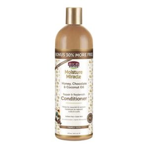 AFRICAN PRIDE Moisture Miracle Honey, Chocolate & Coconut Oil Conditioner 16oz (Bonus Size)