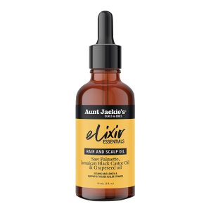 AUNT JACKIE'S Elixir Essential Hair & Scalp Oil (2oz)Saw Palmetto, JBCO &
Grape Seed Oil