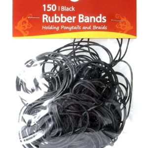 KIM & C 150pcs Large Rubber Bands (1.5inch)Black