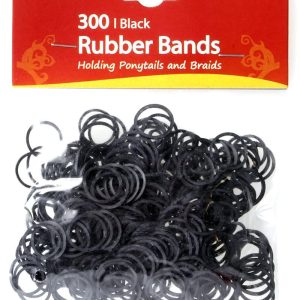 KIM & C 300pcs Rubber Bands Black