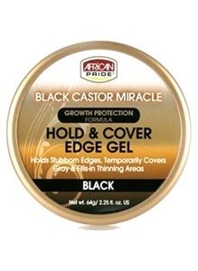 AFRICAN PRIDE Black Castor Miracle Hold & Cover Edges (2.25oz)